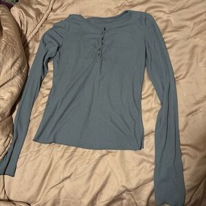 Women's Long Sleeve Top in Blue